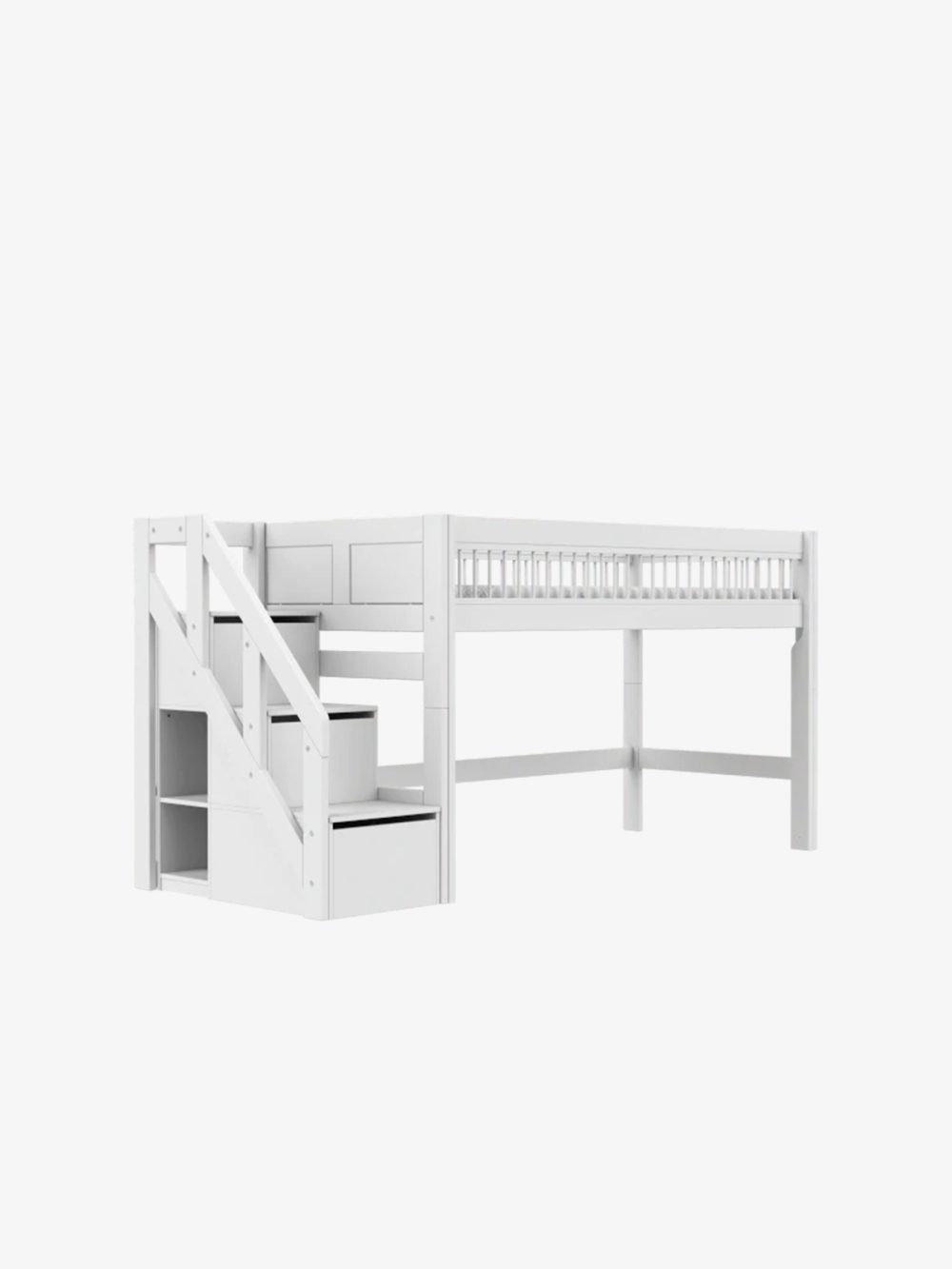lifetime-kidsrooms-pol-visoka-postelja-s-stopnicami-breeze Pol-visoka Breeze postelja s stopnicami + igralne zavese Essence - Image 1